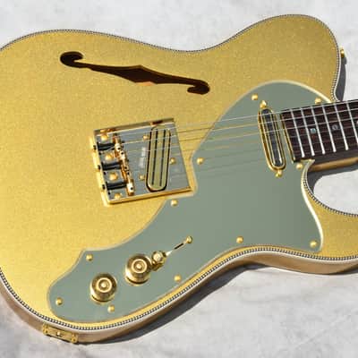 Custom Pre-order! Thinline Telecaster HH 2024 Gold Lightweight DiMarzio Tone Zone Kluson Icon image 11