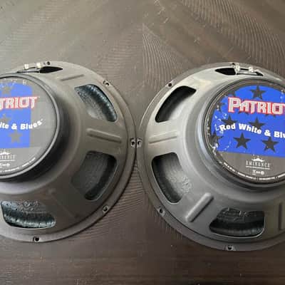 Pair of Eminence Red white & Blues 12" 16ohm, 120 watt Guitar speakers. Pair image 1