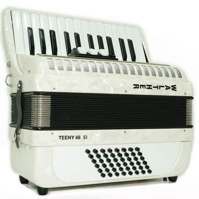 Walther Teeny 48 Bass Lightweight Piano Accordion, German Akkordeon for Beginners Children Kids, Straps, Hard Case, 2697 image 5