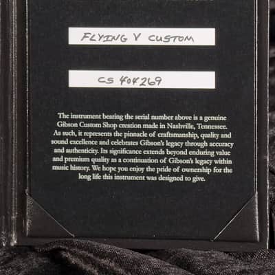 Gibson Custom Shop Flying V Custom Ebony image 10
