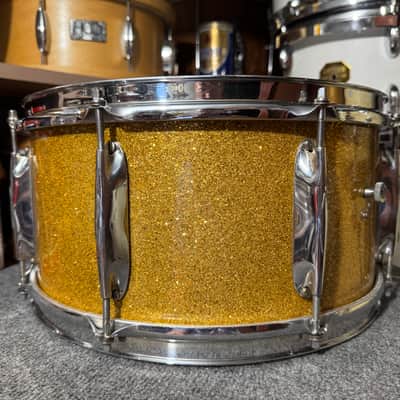 WFL Zephyr Lug Snare Drum In Gold Sparkle image 6