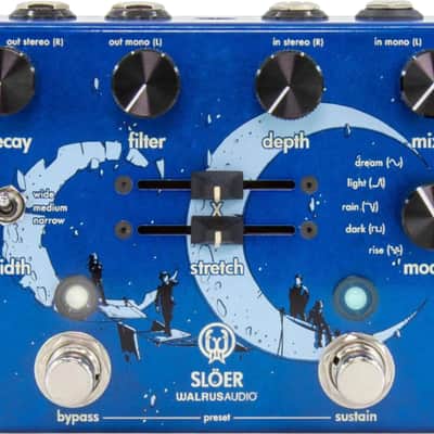 Walrus Audio Sloer Reverb Effects Pedal, Blue image 1