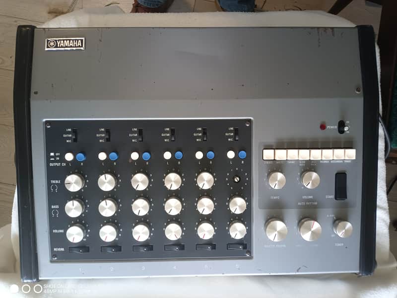 Yamaha EM-90A 6-Channel Ensemble Mixer w Spring Reverb Drum Machine 1970s Made in Japan image 1