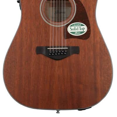 Ibanez AW5412CE 12-string Acoustic-electric Guitar - Open Pore Natural image 2