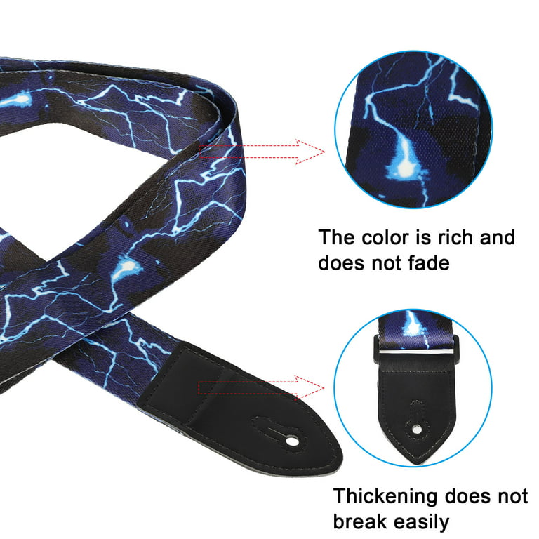 OEM Acoustic Electric Guitar Strap, Adjustable Leather Guitar Strap Belt for Bass Ukelele photo 1