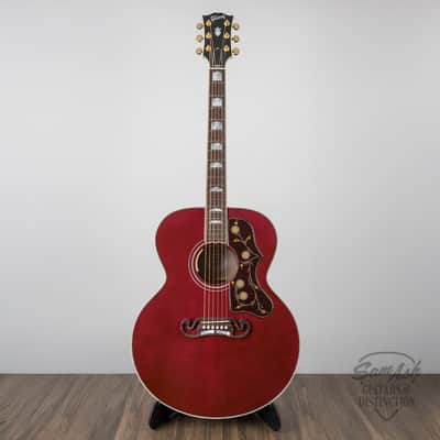 Gibson SJ-200 Standard Maple Acoustic-Electric Guitar — Wine Red image 2