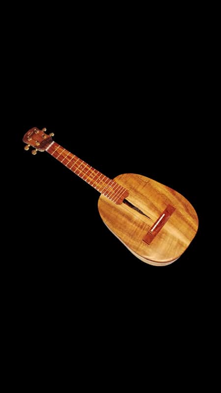 Solid Live Edge Koa Pineapple Concert Ukulele (SCJ - Jazz Hat # 145) image 1