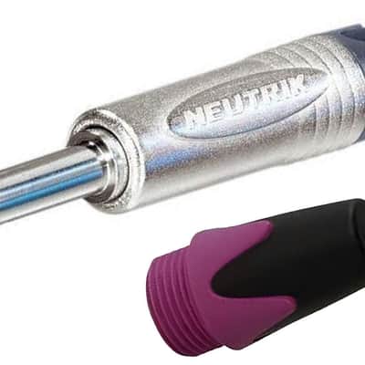 NEUTRIK NP2X Mono or NP3X Stereo 1/4" Cable Mount Instrument Jack w/ Nickel Shell & Colored Boot For ID-NP2X-Mono / Orange image 12