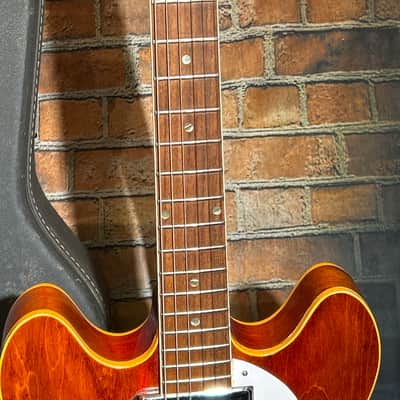 RARE! Epiphone Caiola 1966 ALL Original-1 5/8” Nut-Slim Taper Neck-Faded Cherry image 3
