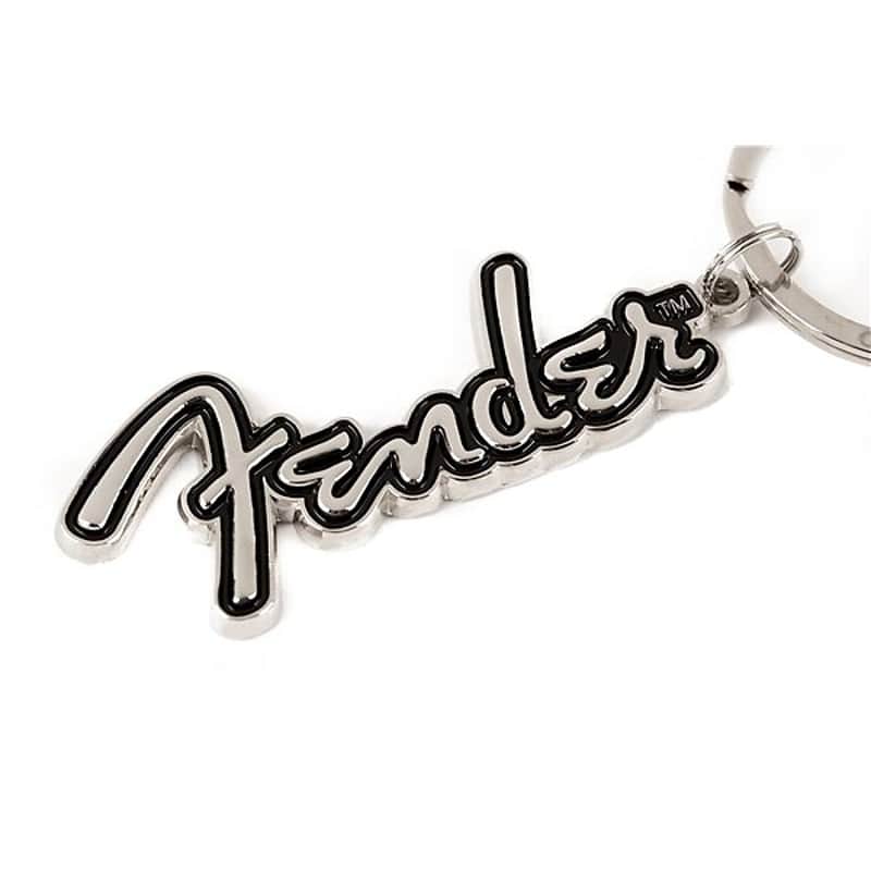 Fender Logo Key Chain Silver/Black 2016 image 2