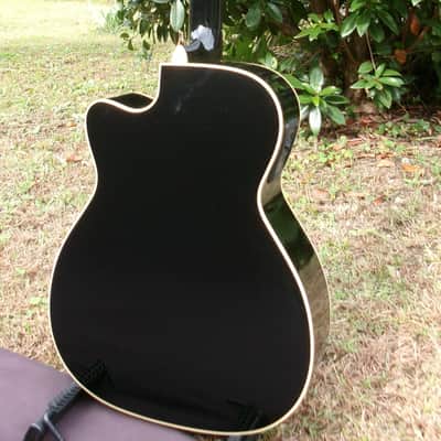2020 K Yairi WY-2BK Electric Acoustic Guitar with cutaway+Original Hard Case etc. image 7