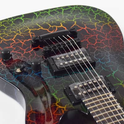 ESP LTD Eclipse '87 NT Electric Guitar - Rainbow Crackle image 5