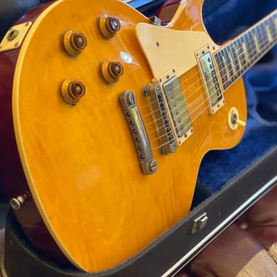Very Rare Orville by Gibson Japanese Left-Handed Amberburst Les Paul Standard 1992 with HSC image 5