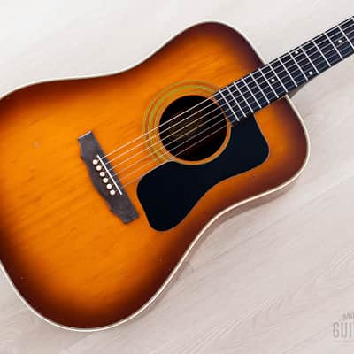 1977 Guild D-50 Bluegrass Special Vintage Dreadnought Acoustic Guitar Sunburst w/ Case, USA Westerly image 1