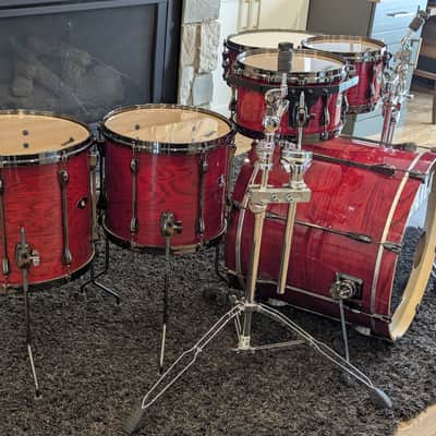 Tama Superstar Hyperdrive 40th Anniversary Limited Oak Edition - Red lacquer image 3