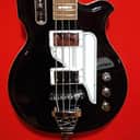 Eastwood Airline Map Bass with Rosewood Fretboard 2010s Black. Protection plastic cover still