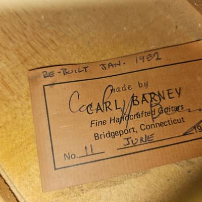 Carl Barney Archtop Jazz box Guitar 1975 - Sunburst image 2