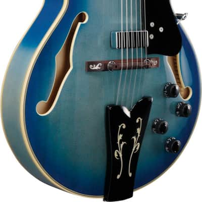 Ibanez George Benson Signature 6 String Hollow Body Electric Guitar - Jet Blue Burst (GB10EMJBB) image 2