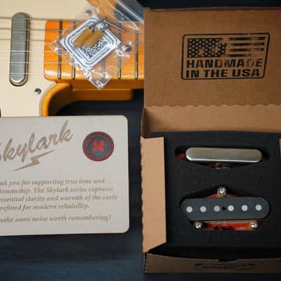 Skylark™ Telecaster Pickup Set — Handwound | Plain Enamel | Alnico 5 | Copper Baseplate | 1960s Tele Voice | USA Boutique image 6