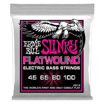 Ernie Ball Cobalt Flatwound Super Slinky 45-100 Bass Guitar Strings - 2814 image 2