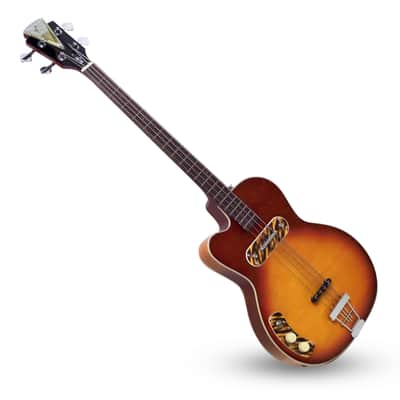 Kay Left-Handed Electronic "PRO" Bass Guitar K162VHS-LH 2017 Honey Sunburst - Refurbished image 2