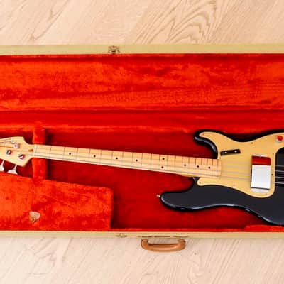 1983 Fender Precision Bass '57 Vintage Reissue Fullerton Black Over Fiesta Red 100% Original w/ohc image 24