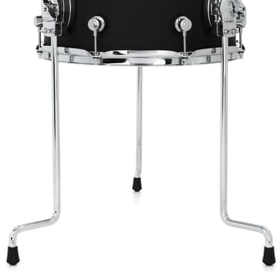 DW Design Series Floor Tom - 12 x 14 inch - Black Satin Bundle with DW Design Series Rack Tom - 7-inch x 8-inch - Satin Black image 3