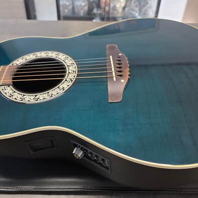 1993 Ovation American 1111 Balladeer RARE Cadillac Green USA CASE QUEEN TIME CAPSULE Acoustic Electric Deep Bowl Lyrachord Guitar image 13