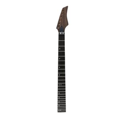 Electric Guitar Neck 24Fret Maple neck With locking Nut 25.5inch Rosewood Fretboard Black head Replacement for guitar parts image 1