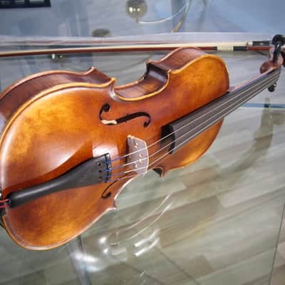 West German 4/4 Stradivarius Model Violin 1950s-1960s - Brown Varnish image 4