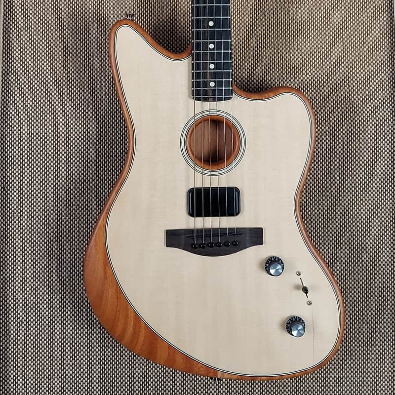 2022 Fender American Acoustasonic Jazzmaster - Very Cool Hybrid Guitar! (GB-33)