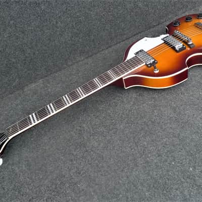 Hofner HI-459-SB Ignition PRO Beatle 6 String Electric Guitar Sunburst Violin Beatle Body Shape image 2