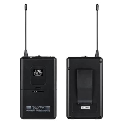 4 Channel UHF Wireless Microphone System with 4 Lavalier, Bodypack, and Headset Mics – Perfect for Music and Musicians in Church image 4