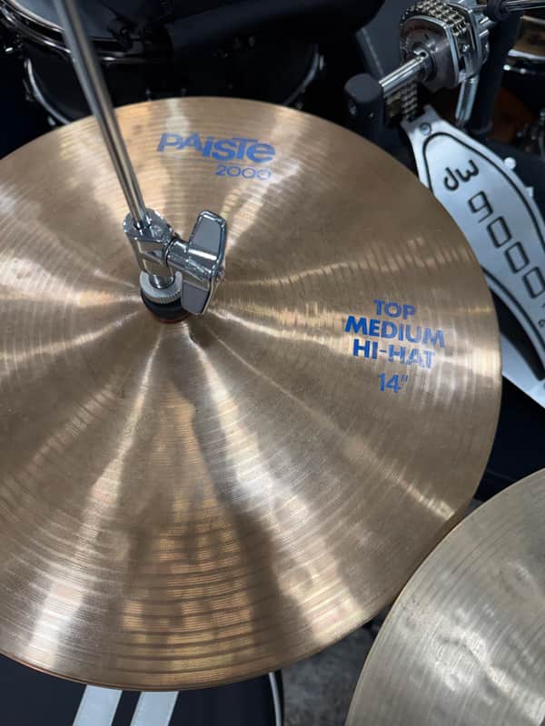 Paiste 14" 2000 Medium Hi-Hat Cymbals (Pair) 1986 - 1993 - Traditional image 1
