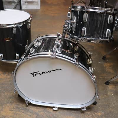 Trixon 3pc Speedfire Drum Set Black Stripe Vintage 1960's image 1