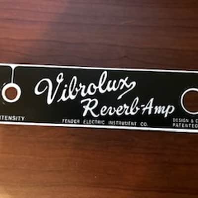 Fender Vibrolux Reverb  Faceplate (reproduction) Black Face image 3