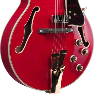 Ibanez GB10SEFM-SRR George Benson Signature Hollow Body Guitar 6-String  - Sapphire Red + Case image 5