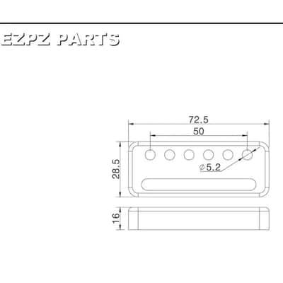 EZPZ Guitar Parts Gold Foil Japanese Pickup Set image 3