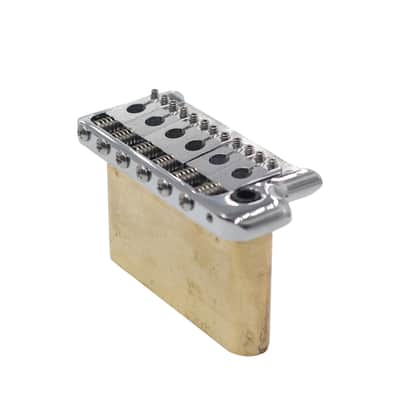 Brio 52.5mm Full Solid Brass 6-Screws PRS-Style Knife Edge Tremolo Bridge Chrome image 4