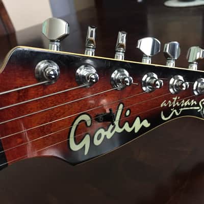 Godin Artisan ST1, 1994, USA-Canada, Hight gloss Cognac burst image 5