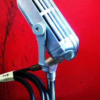 Vintage RARE 1950's American D9A / D9AT dual dynamic cardioid microphone chrome w Belden cable D8T D4T D6T image 5