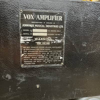 Vox AC-30/6 Twin 3-Channel 30-Watt 2x12" Guitar Combo 1963 - 1965 - Black with Brown Diamond Cloth image 5