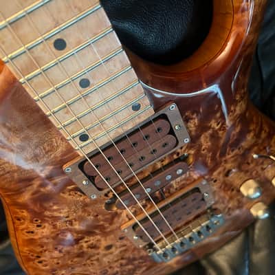 Fibenare Erotic Dalmat  Burl Maple Natural with Wood Pickup Covers Rare! image 3