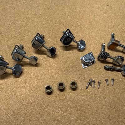 Fender  F Tuners-Tuning Machines- Chrome- Parts + pieces 1967-1974 -Strat Tele image 1