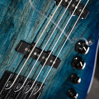 Cort GBFUSION4BB GB-Fusion 4 Solid Alder Body Spalted Maple Top Hard Maple Neck 4-String Electric Bass Guitar image 15