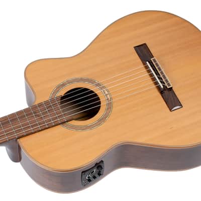 Ortega RCE159SN Performer Series Solid Cedar Top  Mahogany Neck Cutaway Nylon 6-String Classical Acoustic-Electric Guitar w/Gig Bag image 9