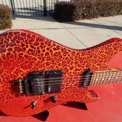 Jackson Dinky 1988 Fire Lava Crackle Signed By Grover OHSC image 4