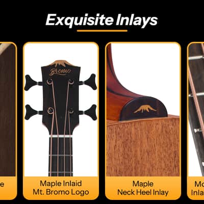 Bromo BAT 8E Solid Top Acoustic Bass Guitar w/ Pickup image 8