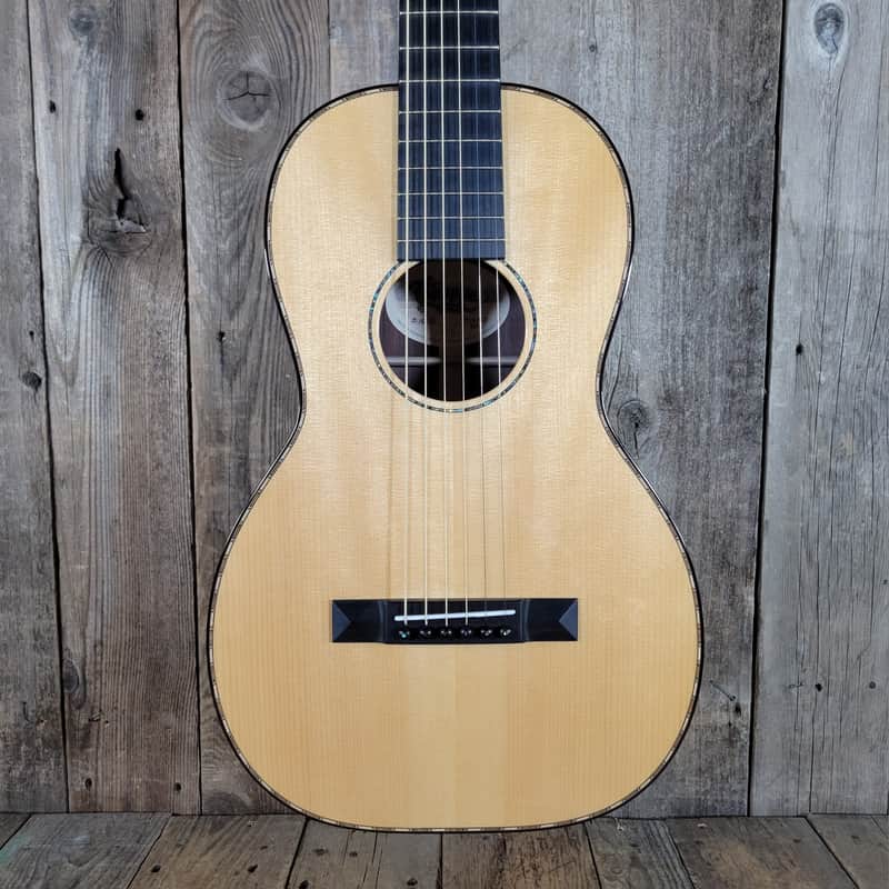Preston Thompson Guitars Size 2 BA Brazilian Rosewood and Spruce Parlor Guitar with Calton Case - Natural image 1