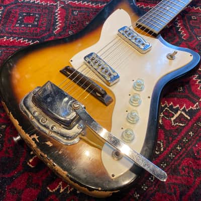 1972 Harmony H15 Silhouette / Bobkat with Goldfoils and original case image 2